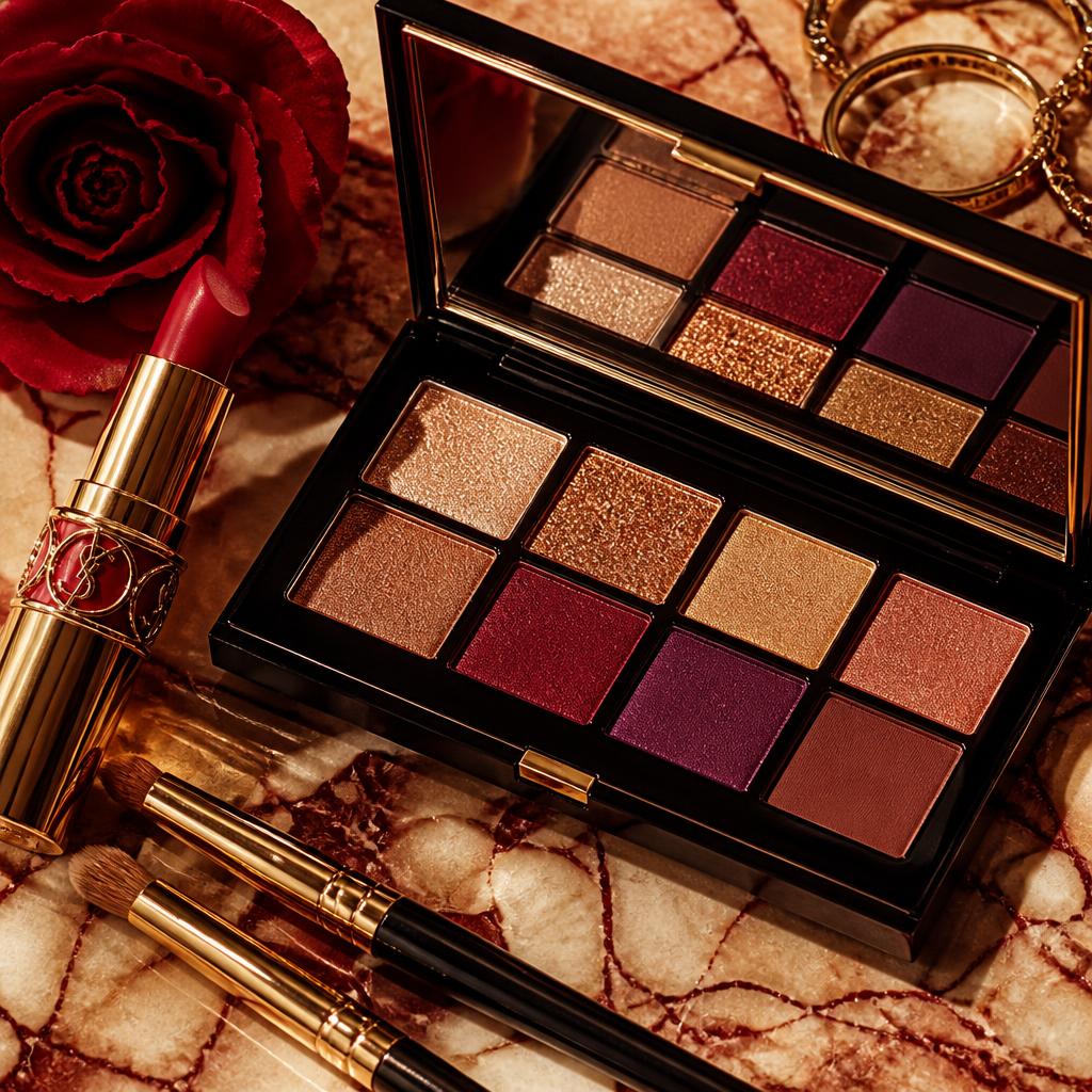 Editorial event makeup palette on Rubio's Denver makeup artist station